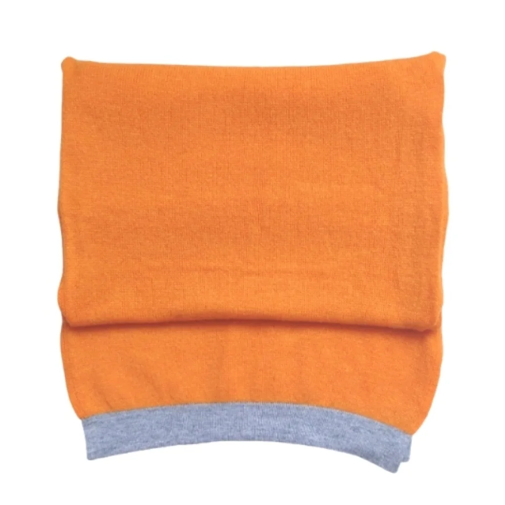 EREDI PISANO Unisex Cashmere Long Scarf Shawl Orange